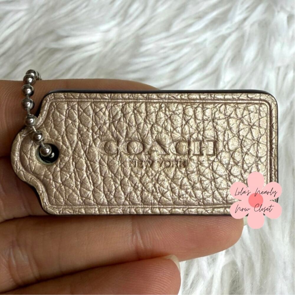 1.5" COACH Fob Bag Charm Hang tag Hangtag